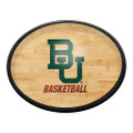 Baylor Bears Hardwood - Oval Slimline Lighted Wall Sign | The Fan-Brand | NCBAYL-140-12