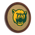 Baylor Bears Mascot - Faux Barrel Framed Cork Board - Color Logo