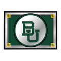 Baylor Bears Team Spirit, Logo - Framed Mirrored Wall Sign - Green | The Fan-Brand | NCBAYL-265-02B