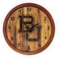 Baylor Bears Weathered Faux Barrel Top Wall Clock | The Fan-Brand | NCBAYL-560-02