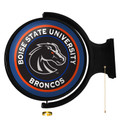 Boise State Broncos Black - Original Round Rotating Lighted Wall Sign | The Fan-Brand | NCBOIS-115-03