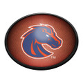 Boise State Broncos Pigskin - Oval Slimline Lighted Wall Sign | The Fan-Brand | NCBOIS-140-21