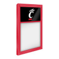 Cincinnati Bearcats Logo - Dry Erase Note Board - Red Frame