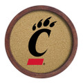 Cincinnati Bearcats Logo - Faux Barrel Framed Cork Board - Color Logo | The Fan-Brand | NCCINC-632-01A