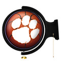 Clemson Tigers Basketball - Original Round Rotating Lighted Wall Sign | The Fan-Brand | NCCLEM-115-11