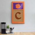 Clemson Tigers Dual Logo - Cork Note Board