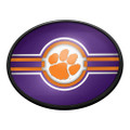 Clemson Tigers Oval Slimline Lighted Wall Sign - Purple | The Fan-Brand | NCCLEM-140-01A