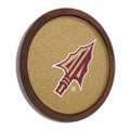 Florida State Seminoles Arrowhead - Faux Barrel Framed Cork Board - Color Logo