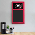 Georgia Bulldogs Chalk Note Board - Black Frame / Red