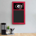 Georgia Bulldogs Chalk Note Board - Red Frame / Black