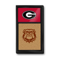 Georgia Bulldogs Cork Note Board - Black Frame / Red | The Fan-Brand | NCGEOR-640-02B