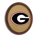 Georgia Bulldogs Faux Barrel Framed Cork Board - Color Logo
