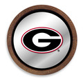 Georgia Bulldogs Faux Barrel Top Mirrored Wall Sign - Black Edge | The Fan-Brand | NCGEOR-245-01B