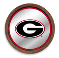 Georgia Bulldogs Faux Barrel Top Mirrored Wall Sign - Red Edge | The Fan-Brand | NCGEOR-245-01A