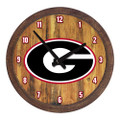 Georgia Bulldogs Faux Barrel Top Wall Clock | The Fan-Brand | NCGEOR-560-01