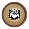 Georgia Bulldogs Mascot - Faux Barrel Framed Cork Board - Color Logo | The Fan-Brand | NCGEOR-632-02A