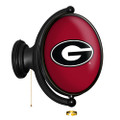 Georgia Bulldogs Original Oval Rotating Lighted Wall Sign - Red | The Fan-Brand | NCGEOR-125-01B