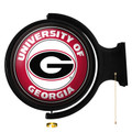 Georgia Bulldogs Original Round Lighted Rotating Wall Sign | The Fan-Brand | NCGEOR-115-01