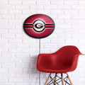 Georgia Bulldogs Oval Slimline Lighted Wall Sign - Red