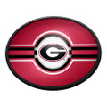 Georgia Bulldogs Oval Slimline Lighted Wall Sign - Red | The Fan-Brand | NCGEOR-140-01B