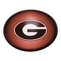 Georgia Bulldogs Pigskin - Oval Slimline Lighted Wall Sign | The Fan-Brand | NCGEOR-140-21
