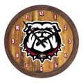Georgia Bulldogs Uga - Faux Barrel Top Wall Clock | The Fan-Brand | NCGEOR-560-04