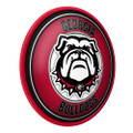 Georgia Bulldogs Uga - Modern Disc Wall Sign - Red Frame