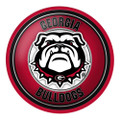 Georgia Bulldogs Uga - Modern Disc Wall Sign - Red Frame | The Fan-Brand | NCGEOR-230-02B