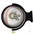 Georgia Tech Yellow Jackets Baseball - Round Rotating Lighted Wall Sign | The Fan-Brand | NCGTYJ-115-31