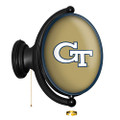 Georgia Tech Yellow Jackets Original Oval Rotating Lighted Wall Sign | The Fan-Brand | NCGTYJ-125-01
