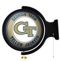 Georgia Tech Yellow Jackets Original Round Rotating Lighted Wall Sign | The Fan-Brand | NCGTYJ-115-01