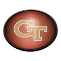 Georgia Tech Yellow Jackets Pigskin - Oval Slimline Lighted Wall Sign | The Fan-Brand | NCGTYJ-140-21