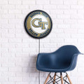 Georgia Tech Yellow Jackets Round Slimline Lighted Wall Sign