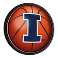 Illinois Fighting Illini Basketball - Round Slimline Lighted Wall Sign | The Fan-Brand | NCILLI-130-11