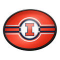 Illinois Fighting Illini Oval Slimline Lighted Wall Sign - Orange | The Fan-Brand | NCILLI-140-01B