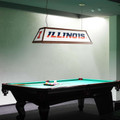 Illinois Fighting Illini Premium Wood Pool Table Light - White