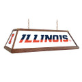 Illinois Fighting Illini Premium Wood Pool Table Light - White | The Fan-Brand | NCILLI-330-01C