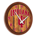 Indiana Hoosiers Faux Barrel Top Wall Clock