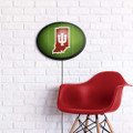 Indiana Hoosiers On the 50 - Oval Slimline Lighted Wall Sign