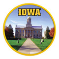 Iowa Hawkeyes Capital - Round Modern Disc Wall Sign | The Fan-Brand | NCIOWA-230-05