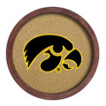 Iowa Hawkeyes Faux Barrel Framed Cork Board - Color Logo | The Fan-Brand | NCIOWA-632-01A