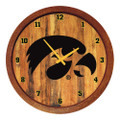 Iowa Hawkeyes Faux Barrel Top Wall Clock | The Fan-Brand | NCIOWA-560-02
