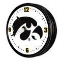 Iowa Hawkeyes Retro Lighted Wall Clock