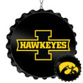 Iowa Hawkeyes Round Bottle Cap Dangler | The Fan-Brand | NCIOWA-220-01