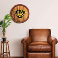 Iowa Hawkeyes Round Faux Barrel Top Sign