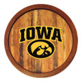 Iowa Hawkeyes Round Faux Barrel Top Sign | The Fan-Brand | NCIOWA-240-02