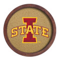 Iowa State Cyclones Faux Barrel Framed Cork Board - Color Logo | The Fan-Brand | NCIOST-632-01A