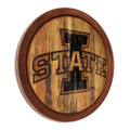 Iowa State Cyclones Logo In a Burnt Style (Plastic) - Faux Barrel Top Sign