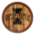 Iowa State Cyclones Logo In a Burnt Style (Plastic) - Faux Barrel Top Sign | The Fan-Brand | NCIOST-240-02