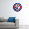 Kansas Jayhawks Modern Disc Wall Clock